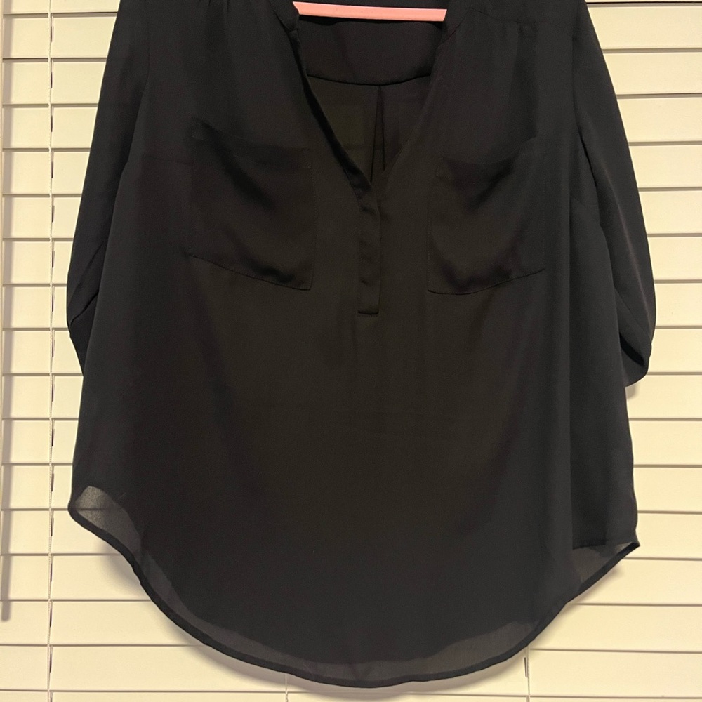 Torrid Harper Black 3/4 Blouse 0x